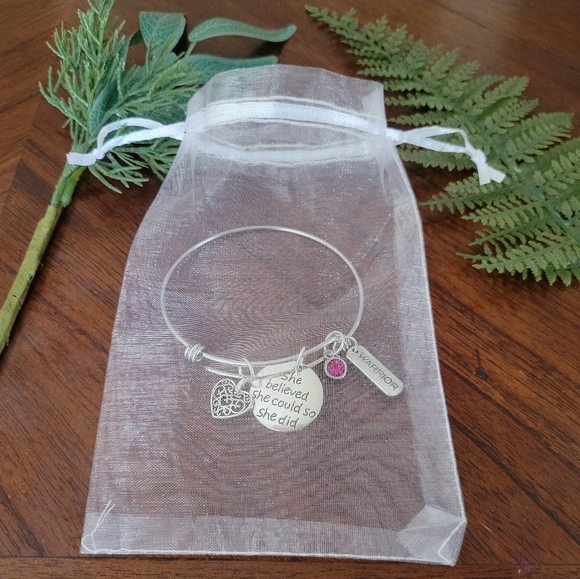 NEW She Believed She Could So She Did Bracelet Dangle Bracelet Stainless Steel - Picture 5 of 5